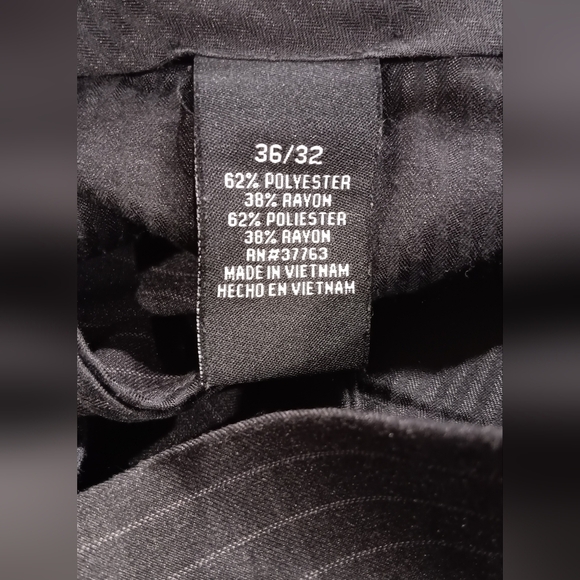 John Henry Men's Pleated Pant Size 36X32 Dress Trouser Dark Grey Cuff Hem - Picture 11 of 12